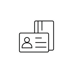 personal ID line icon vector