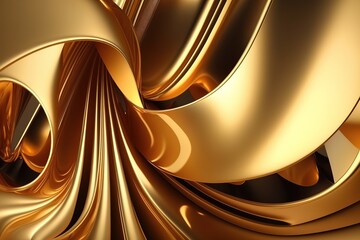 Spectacular gold wallpaper, Generative AI