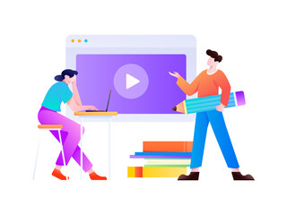 Quiet reading character flat vector concept operation hand drawn illustration
