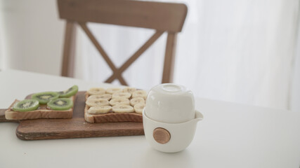 a cup of tea and bread