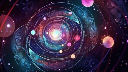 Illusions of Inner Spectrum 2D abstract canvas generative ai