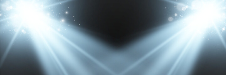 Obraz premium Realistic spotlights for lighting.Equipment for illumination. 