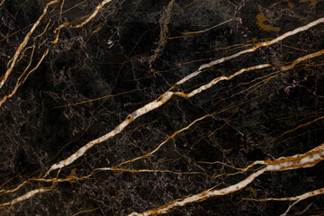 Naklejka na ściany i meble Black spanish marble natural slab texture Port Laurent
