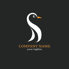 penguin icon logo vector design
