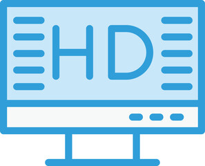 Hd screen Vector Icon Design Illustration