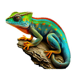Colorful Reptile clipart, Reptile on transparent background, sublimation design, t-shirt design, wall mate design, frame design, Generative AI