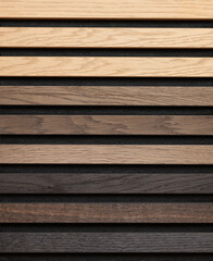 Nice Oak Wood Acoustic Panels Natural Texture Background - 588345269