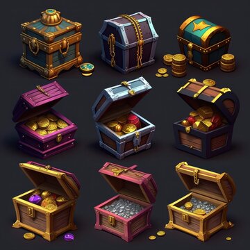 element game treasure chest ai generated
