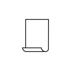 Simple black of sheet of paper icon, Vector eps10 illustration style