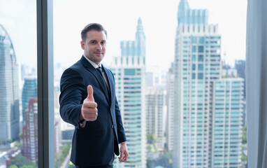 Fototapeta premium Portrait of businessperson and the generation personalities of new executives with good ideas, personality, and vision.