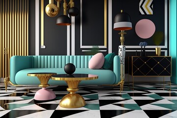 Luxury , living room concept, sofa, Generative AI