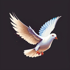 Naklejka na ściany i meble Dove of peace, Generative AI.
