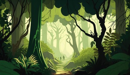 jungle rainforest landscape tropical ai generated