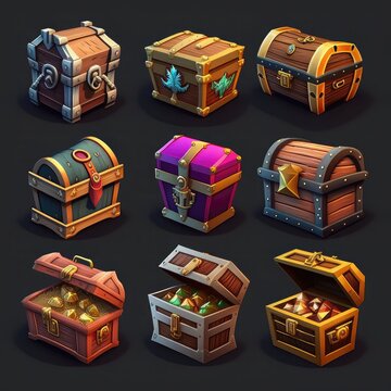 fantasy game treasure chest ai generated