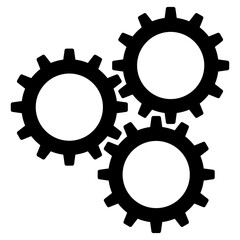 Set of gears icons isolated on white background. Vector illustration EPS 10 File.