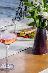 Grilled sea bass fillet