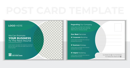 Corporate business or marketing agency postcard template EDDM design template.