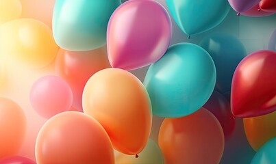 Balloon spring summer, vintage background, celebration festival color, generative AI