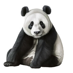 Naklejka premium an illustration of a panda bear on transparent background