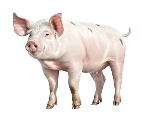 illustration of a healthy cute pig