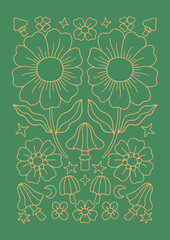 Groovy Boho Modern Celestial Magical 70th Peace Love Print Wall Art Poster Composition Svg 