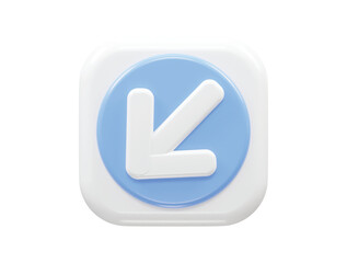 Arrow icon 3d rendering vector illustration element