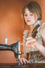 Mädchen | Nähmaschine