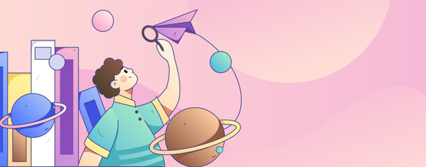 Quiet reading character flat vector concept operation hand drawn illustration
