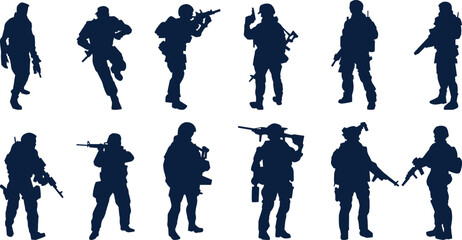 army soldier silhouette vector file set of silhouettes of people 