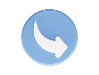 Arrow icon 3d rendering vector illustration element