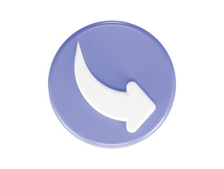 3d rendering arrow icon vector illustration transparent element