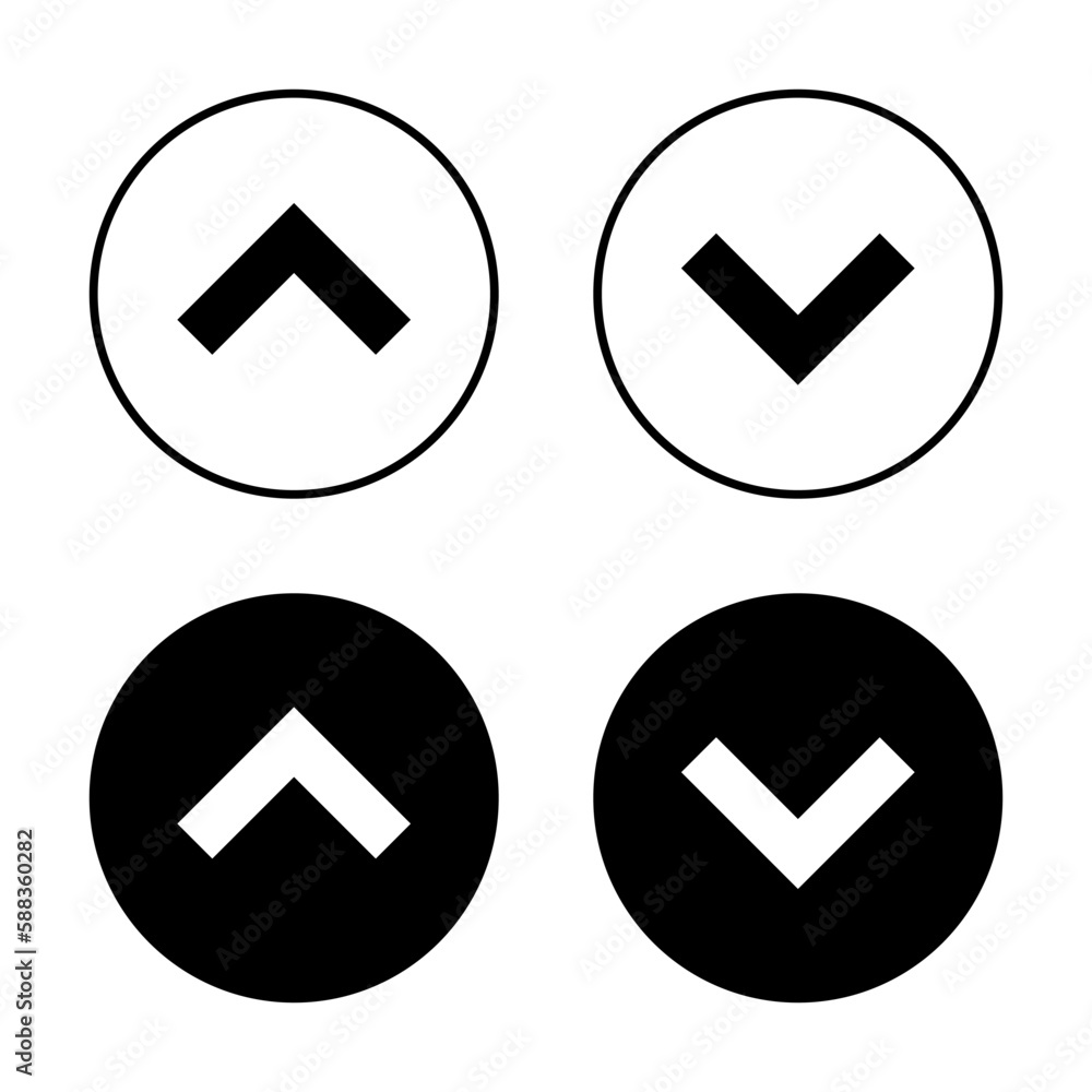 Poster up and down arrows icon vector in flat style