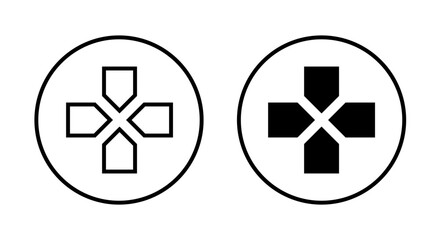 Gamepad direction button icon vector in flat style © Ka Han