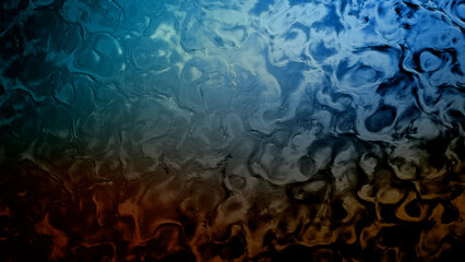 dark blue gradient strange contour surface - abstract 3D illustration
