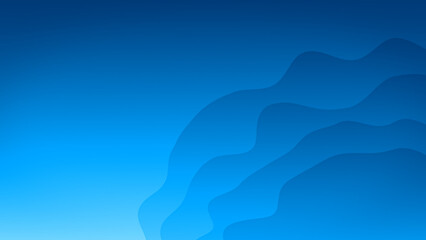 blue gradient sweet curved objects background - abstract 3D rendering