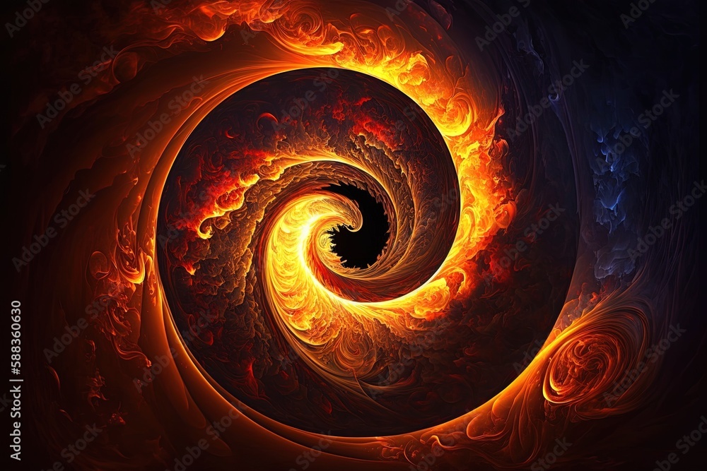 Poster firey vortex of enlightenment generative ai