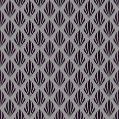 Abstract retro floral ornamental damask monochrome background. Bright seamless pattern. Vector illustration.