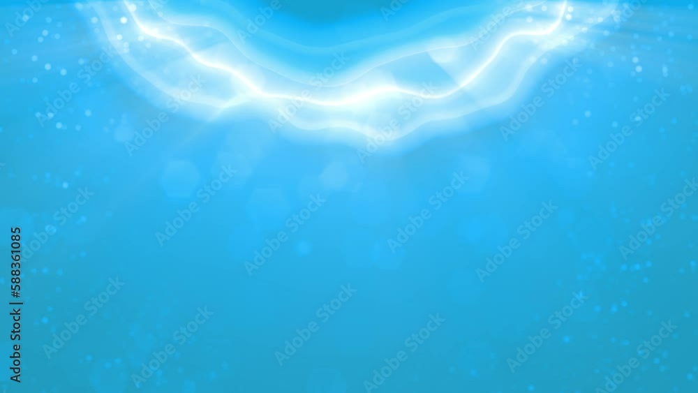 Poster bright blue plain bandy shapes abstract bokeh background - loop video