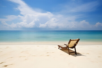 Fototapeta na wymiar beach chair on the beach,ai generative