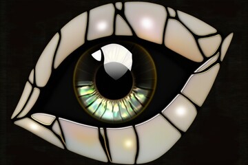 Magical surreal eye created with Generative AI 