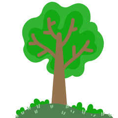 cute tree cartoon illustration