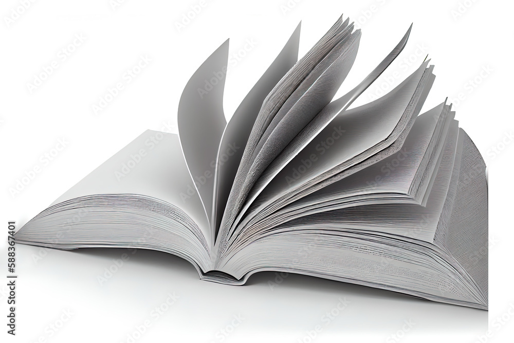 Poster open bible isolated on a white background with clipping path. generative ai