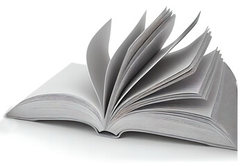 Fototapeta premium Open Bible isolated on a white background with clipping path. Generative Ai