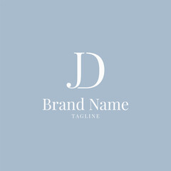 Fototapeta premium JD logo elegance skyblue