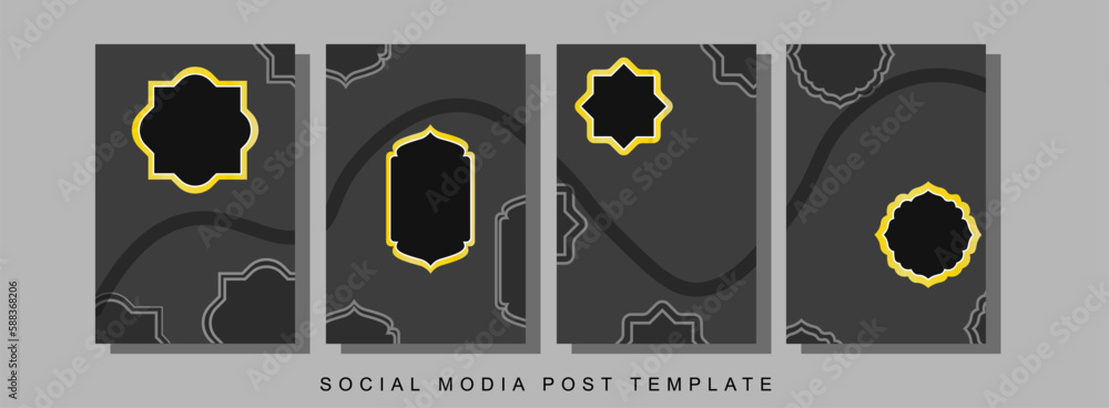 Wall mural modern template post for social media ads, web banner sale