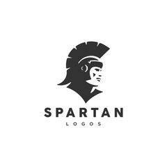 spartan knight logo design vector
