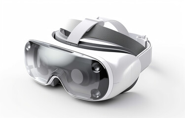 3d Vector Virtual reality glasses, Metaverse technology future 3d, Game concept. monocolor white background. cute design