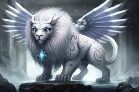 Fantasy chimera creature created with Generative AI 