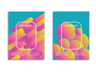 Modern abstract covers set. Cool gradient shape composition. Vector Eps10.