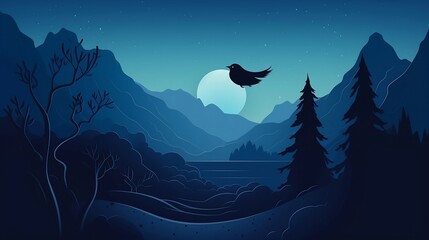 Bird in the Mountains